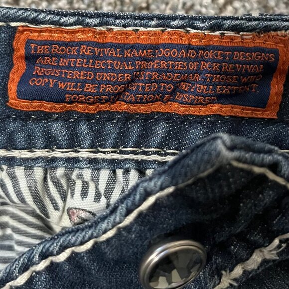 Rock Revival Women's Denim Jeans, Women's size 26, Angie Straight - Picture 8 of 16